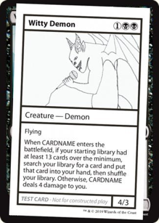 Witty Demon (2021 Edition) [Mystery Booster Playtest Cards] | North Game Den
