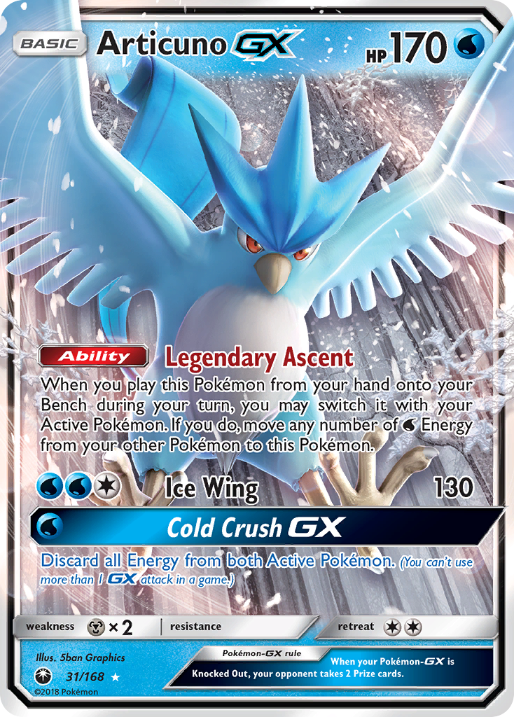 Articuno GX (31/168) [Sun & Moon: Celestial Storm] | North Game Den