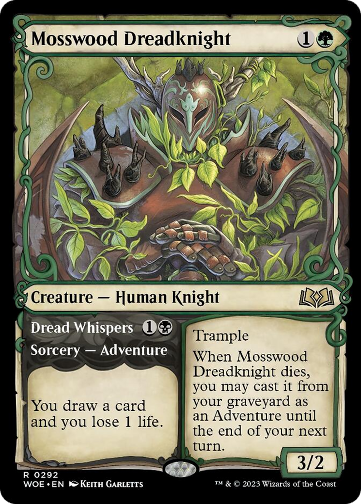 Mosswood Dreadknight // Dread Whispers (Showcase) [Wilds of Eldraine] | North Game Den