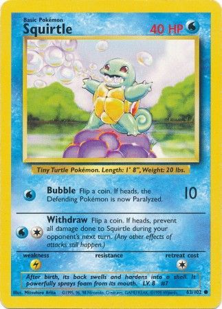 Squirtle (63/102) [Base Set Unlimited] | North Game Den