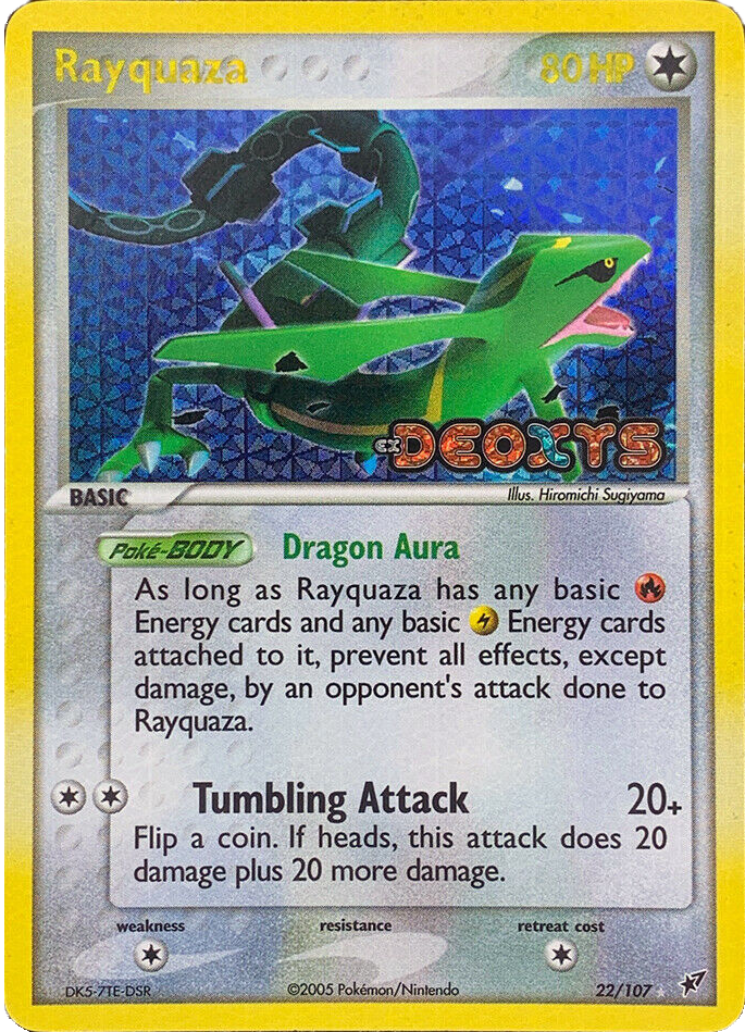 Rayquaza (22/107) (Stamped) [EX: Deoxys] | North Game Den