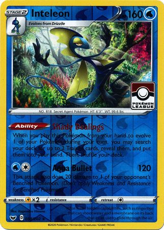 Inteleon (058/202) (League Promo) [Sword & Shield: Base Set] | North Game Den