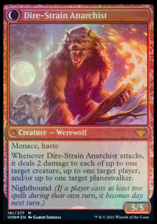 Volatile Arsonist // Dire-Strain Anarchist [Innistrad: Crimson Vow Prerelease Promos] | North Game Den