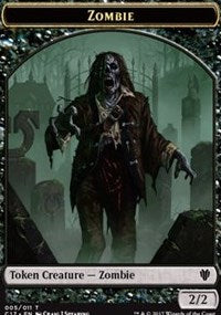 Zombie (005) // Gold (010) Double-sided Token [Commander 2017 Tokens] | North Game Den