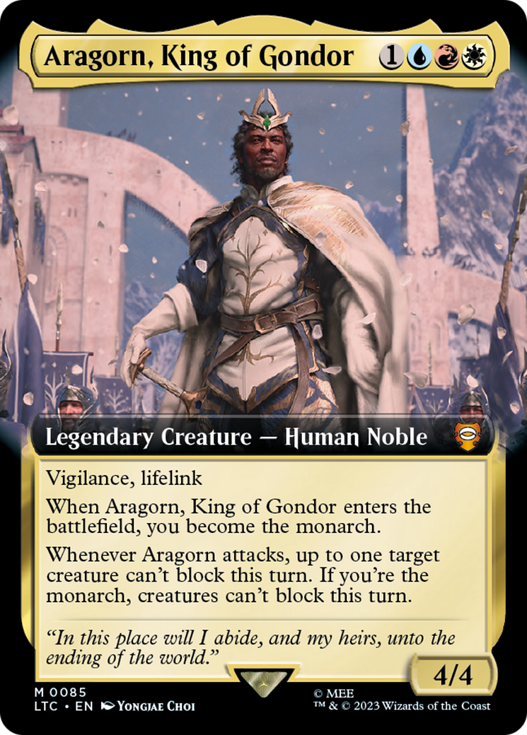 Aragorn, King of Gondor (Extended Art) [The Lord of the Rings: Tales of Middle-Earth Commander] | North Game Den