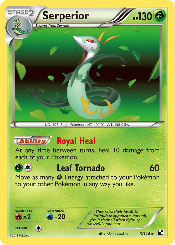 Serperior (6/114) [Black & White: Base Set] | North Game Den