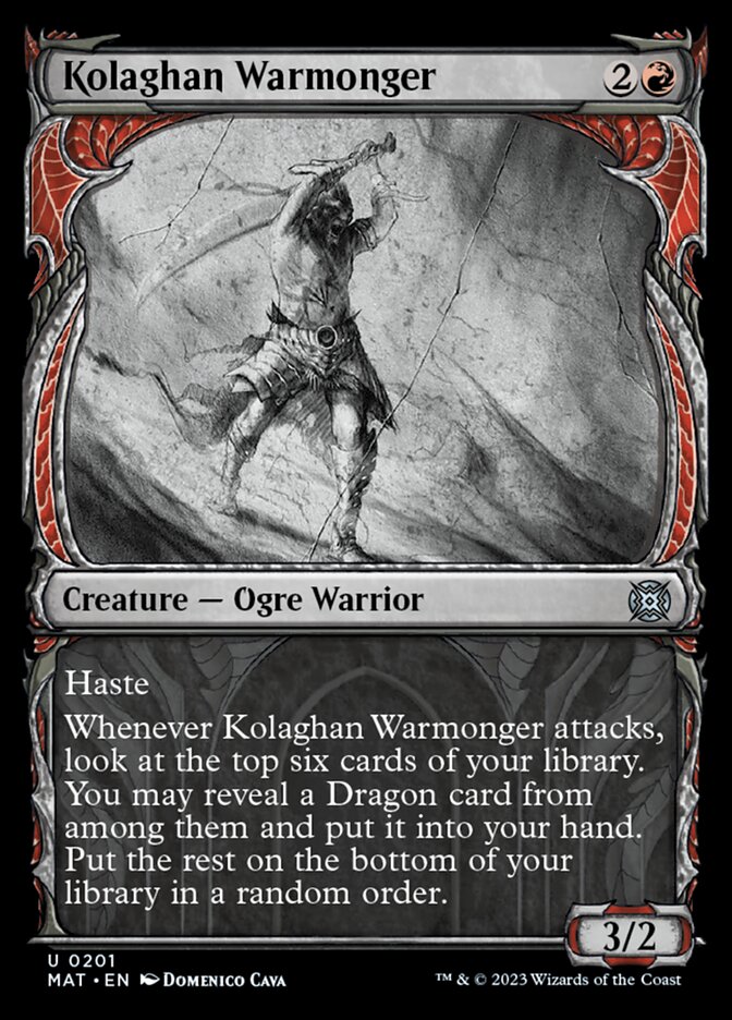 Kolaghan Warmonger (Showcase Halo Foil) [March of the Machine: The Aftermath] | North Game Den