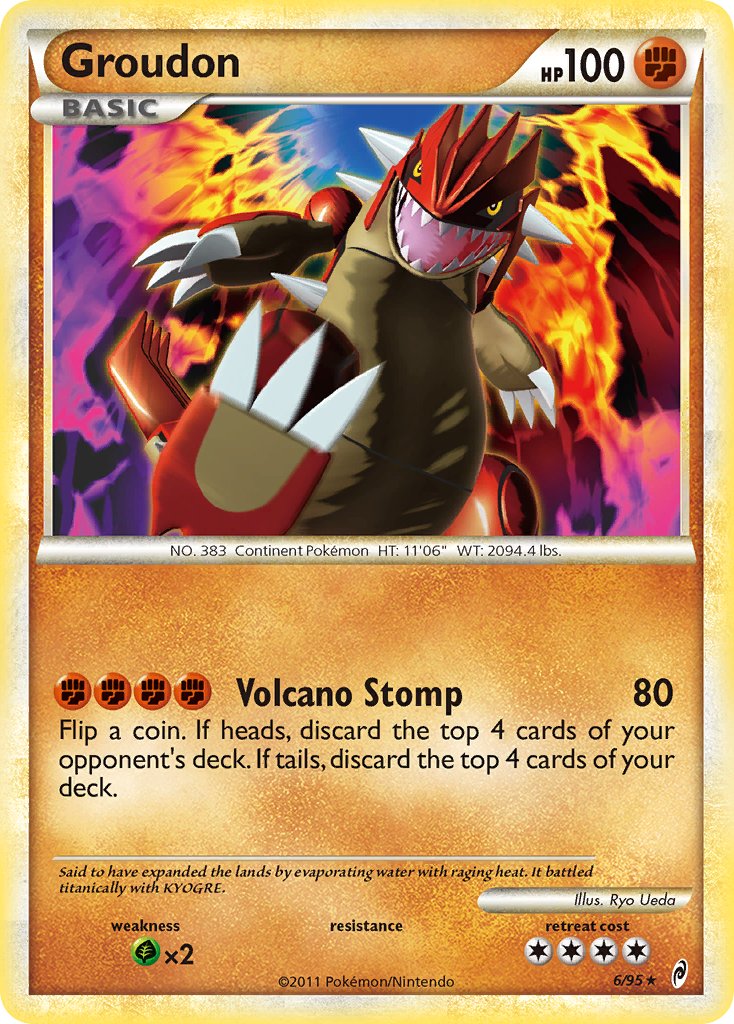 Groudon (6/95) (Theme Deck Exclusive) [HeartGold & SoulSilver: Call of Legends] | North Game Den