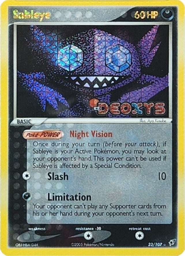 Sableye (23/107) (Stamped) [EX: Deoxys] | North Game Den