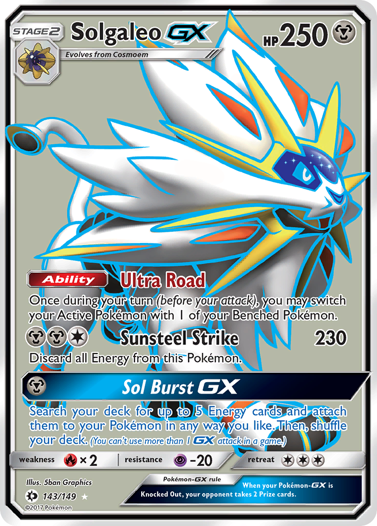 Solgaleo GX (143/149) [Sun & Moon: Base Set] | North Game Den