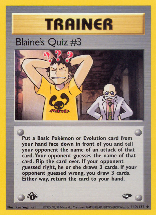 Blaine's Quiz #3 (112/132) [Gym Challenge 1st Edition] | North Game Den