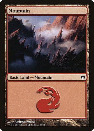 Mountain (77) [Duel Decks: Heroes vs. Monsters] | North Game Den