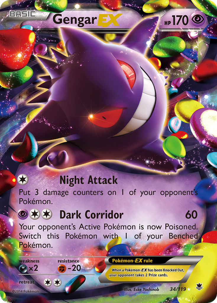 Gengar EX (34/119) [XY: Phantom Forces] | North Game Den