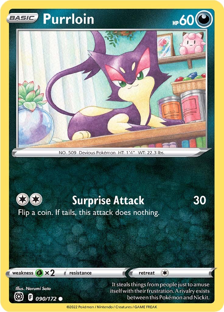 Purrloin (090/172) [Sword & Shield: Brilliant Stars] | North Game Den