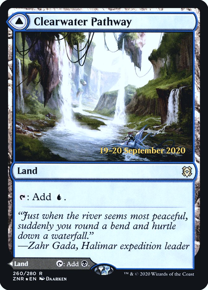 Clearwater Pathway // Murkwater Pathway  [Zendikar Rising Prerelease Promos] | North Game Den