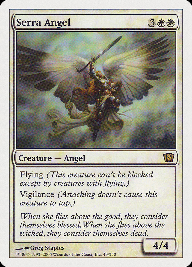 Serra Angel (9th Edition) [Oversize Cards] | North Game Den