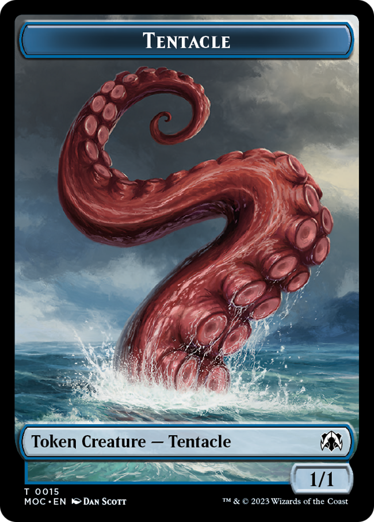 Tentacle // Human (26) Double-Sided Token [March of the Machine Commander Tokens] | North Game Den