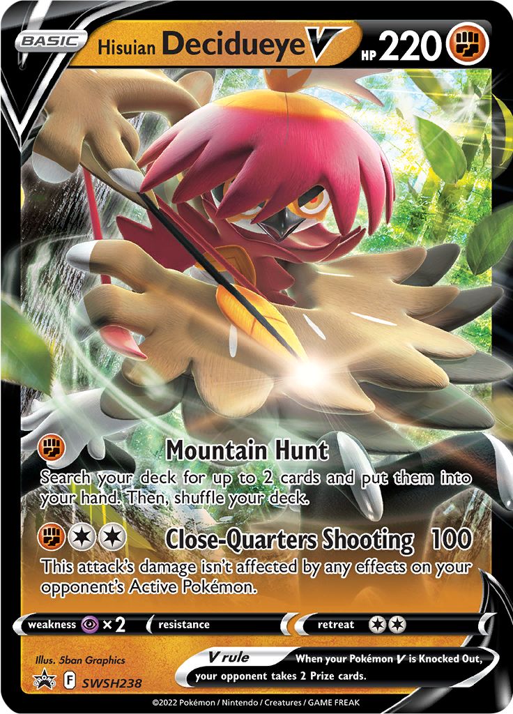 Hisuian Decidueye V (SWSH238) [Sword & Shield: Black Star Promos] | North Game Den