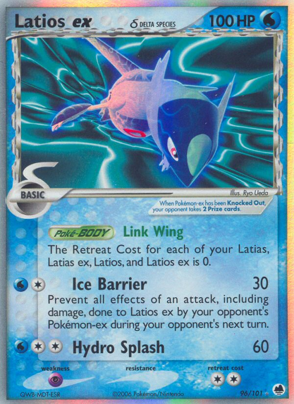 Latios ex (96/101) (Delta Species) [EX: Dragon Frontiers] | North Game Den