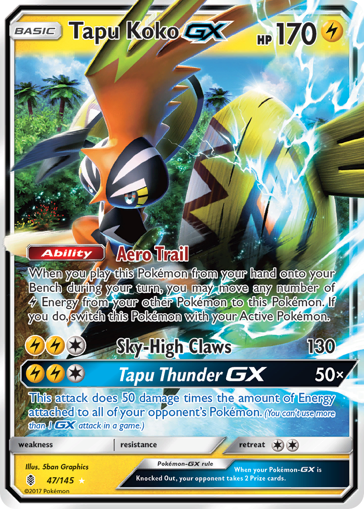 Tapu Koko GX (47/145) [Sun & Moon: Guardians Rising] | North Game Den