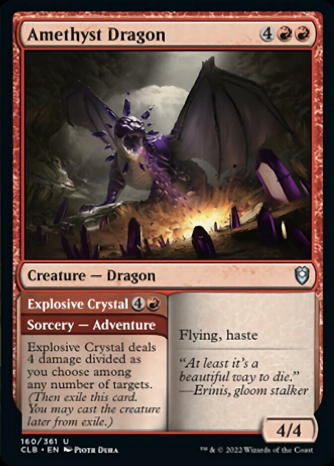 Amethyst Dragon // Explosive Crystal [Commander Legends: Battle for Baldur's Gate] | North Game Den