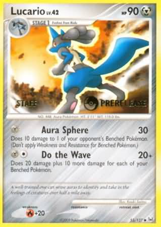 Lucario (53/127) (Staff Prerelease Promo) [Diamond & Pearl: Black Star Promos] | North Game Den