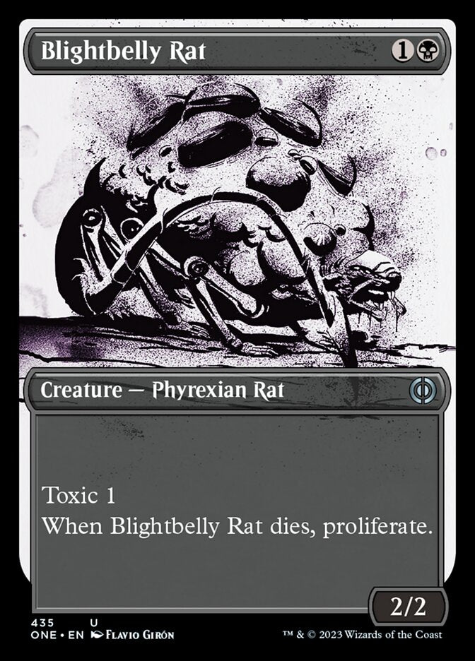 Blightbelly Rat (Showcase Ichor Step-and-Compleat Foil) [Phyrexia: All Will Be One] | North Game Den
