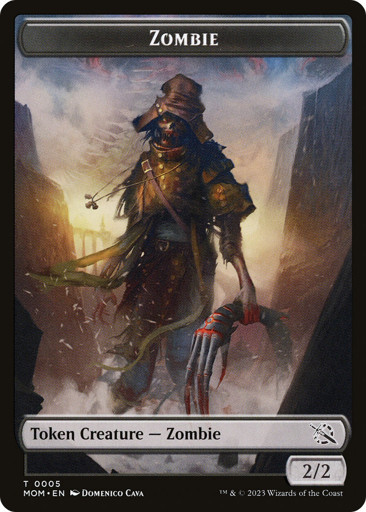 Elemental (02) // Zombie Double-Sided Token [March of the Machine Tokens] | North Game Den