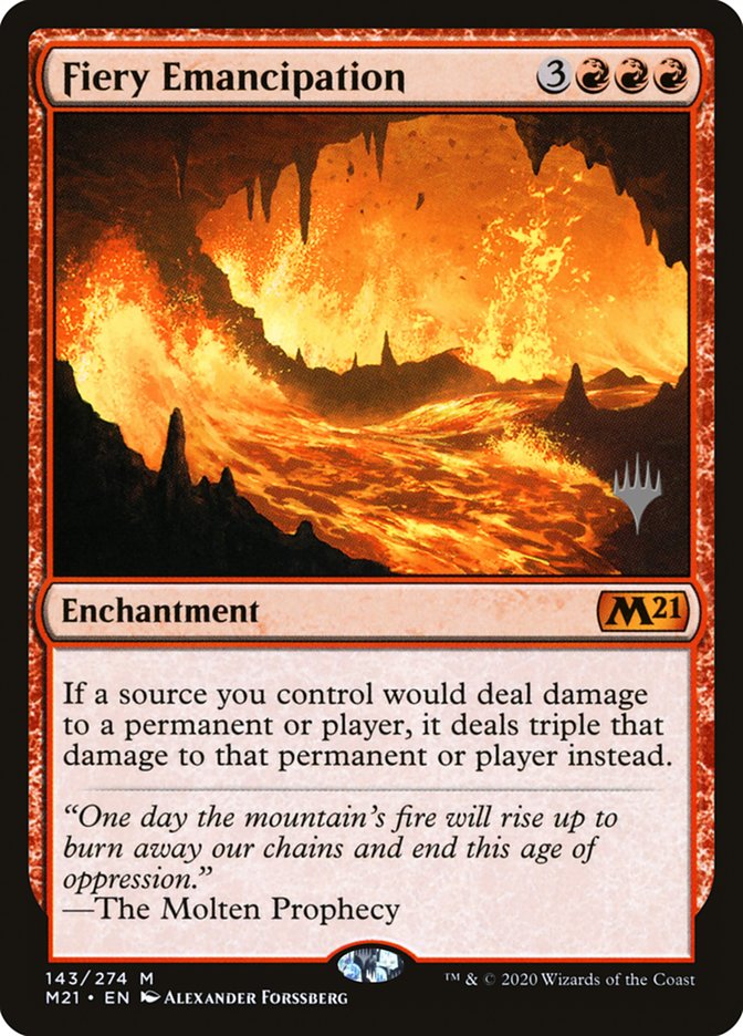 Fiery Emancipation (Promo Pack) [Core Set 2021 Promos] | North Game Den