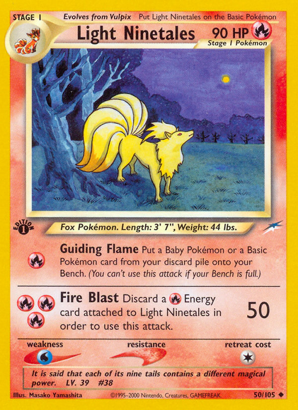 Light Ninetales (50/105) [Neo Destiny 1st Edition] | North Game Den