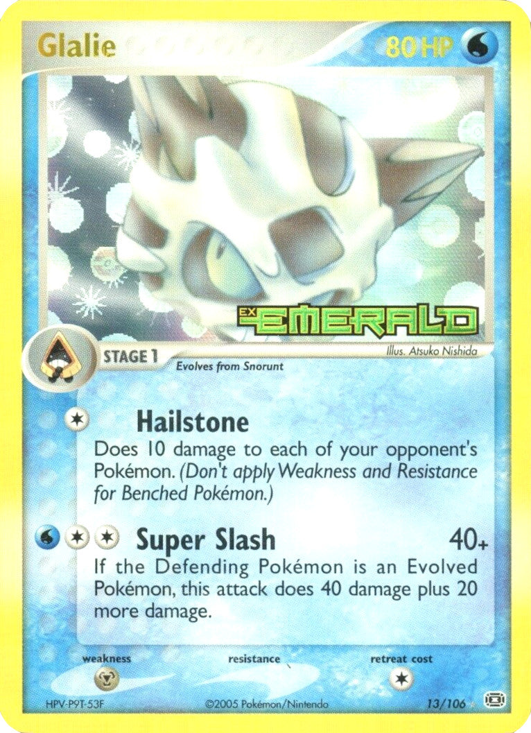 Glalie (13/106) (Stamped) [EX: Emerald] | North Game Den