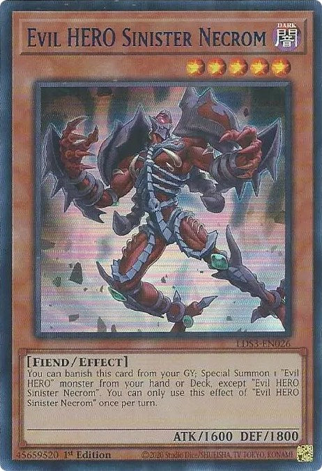 Evil HERO Sinister Necrom (Blue) [LDS3-EN026] Ultra Rare | North Game Den