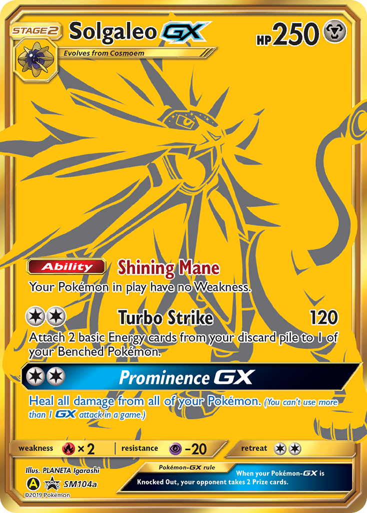 Solgaleo GX (SM104a) [Sun & Moon: Black Star Promos] | North Game Den