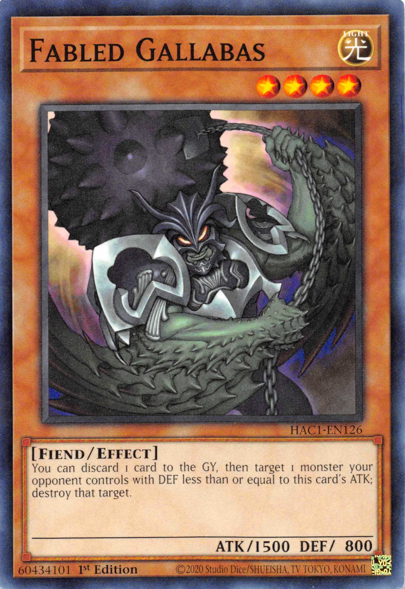 Fabled Gallabas [HAC1-EN126] Common | North Game Den