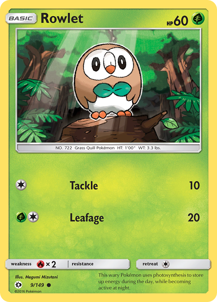 Rowlet (9/149) [Sun & Moon: Base Set] | North Game Den