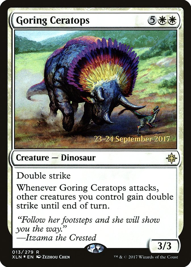Goring Ceratops  [Ixalan Prerelease Promos] | North Game Den