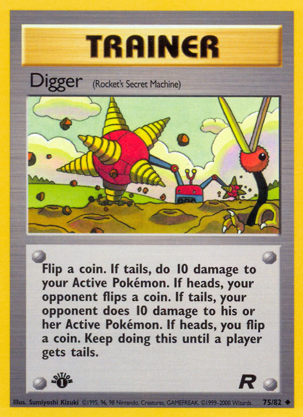 Digger (75/82) [Team Rocket 1st Edition] | North Game Den