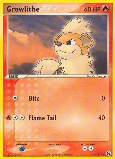 Growlithe (64/112) [EX: FireRed & LeafGreen] | North Game Den