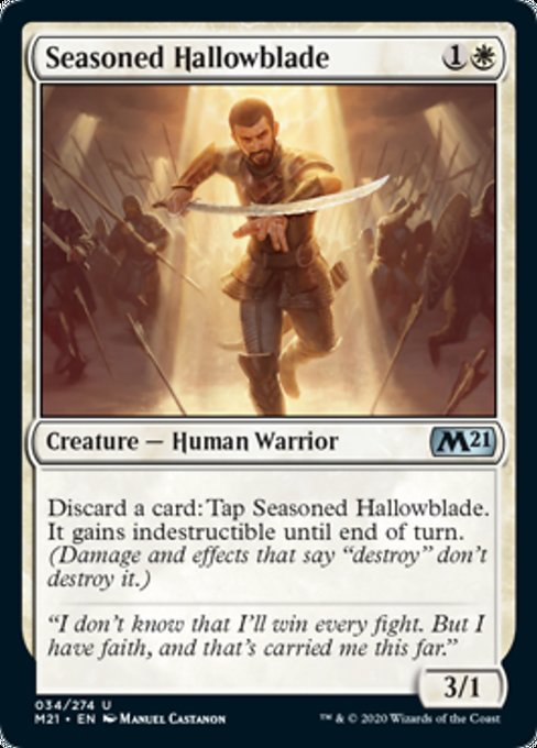 Seasoned Hallowblade [Core Set 2021] | North Game Den