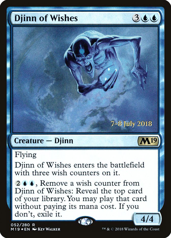 Djinn of Wishes  [Core Set 2019 Prerelease Promos] | North Game Den