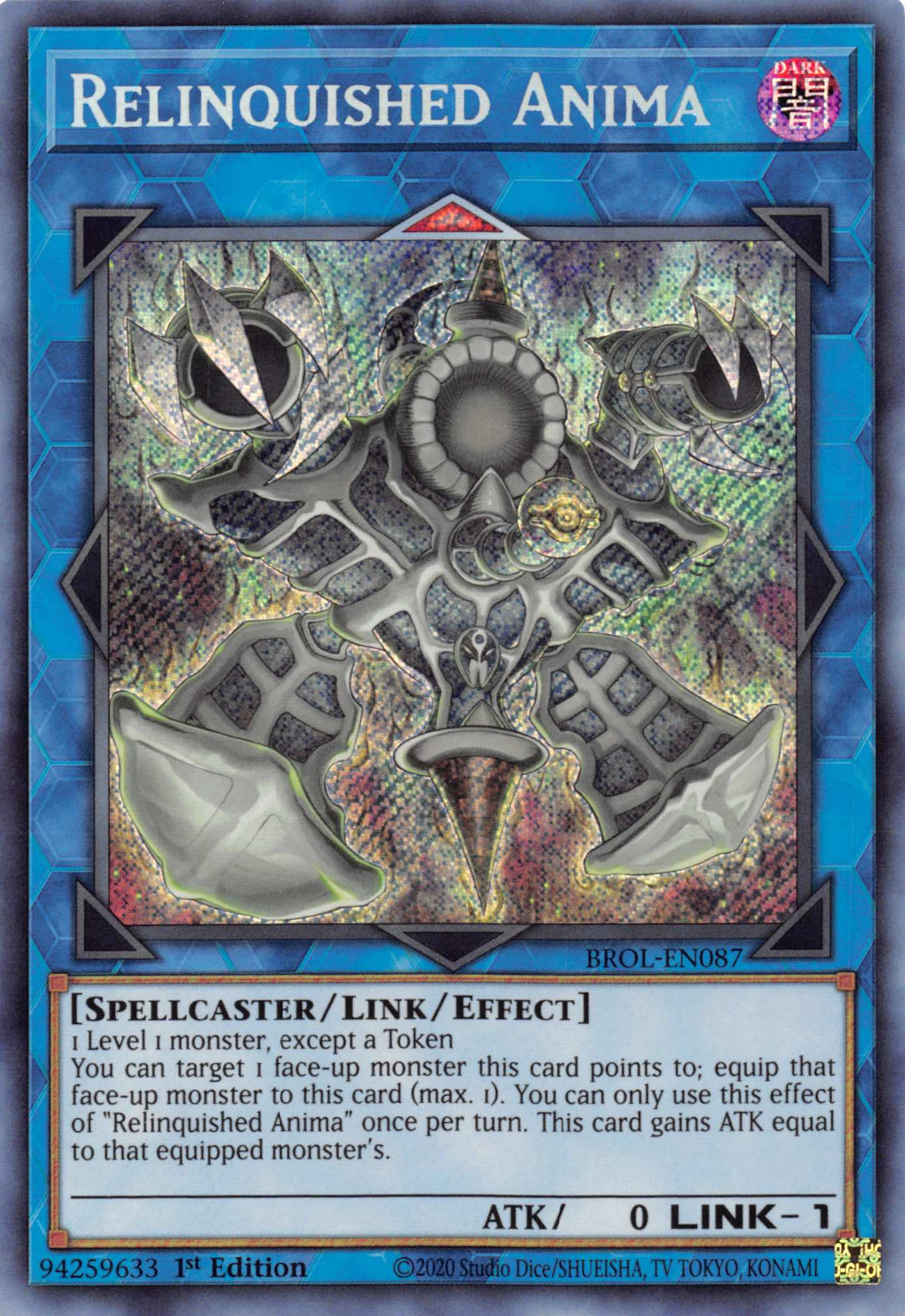 Relinquished Anima [BROL-EN087] Secret Rare | North Game Den