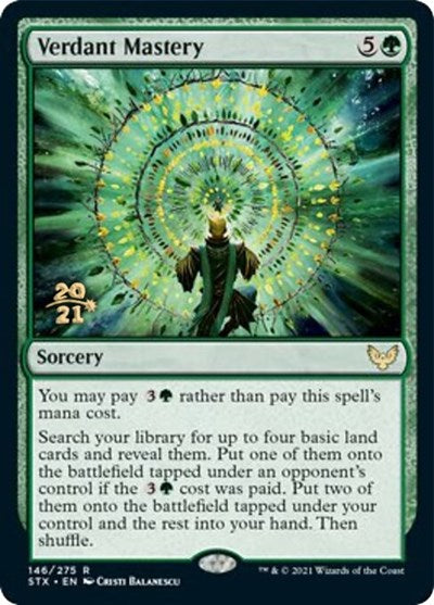 Verdant Mastery [Strixhaven: School of Mages Prerelease Promos] | North Game Den