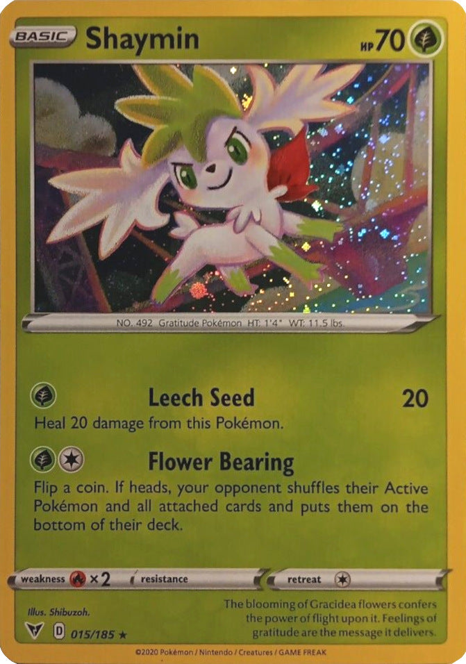 Shaymin (015/185) (Cosmos Holo) [Sword & Shield: Vivid Voltage] | North Game Den