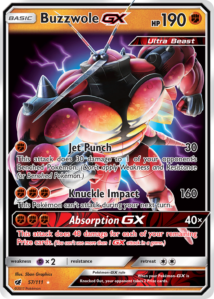 Buzzwole GX (57/111) [Sun & Moon: Crimson Invasion] | North Game Den