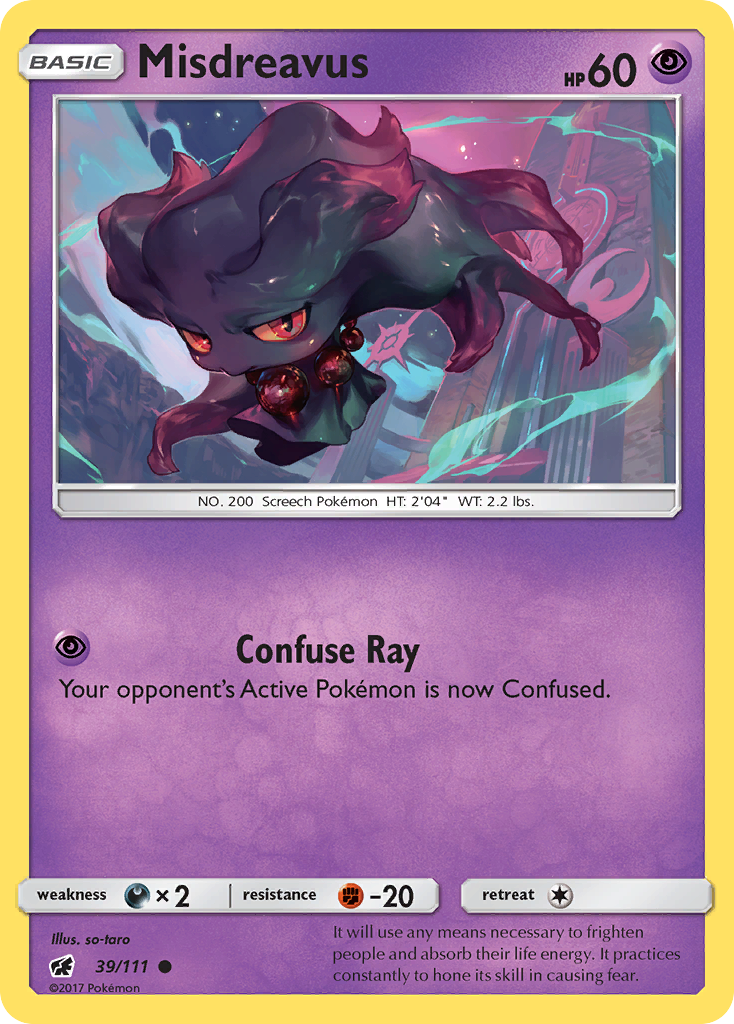 Misdreavus (39/111) [Sun & Moon: Crimson Invasion] | North Game Den