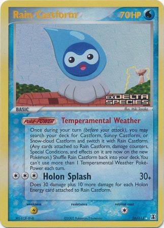 Rain Castform (26/113) (Stamped) [EX: Delta Species] | North Game Den