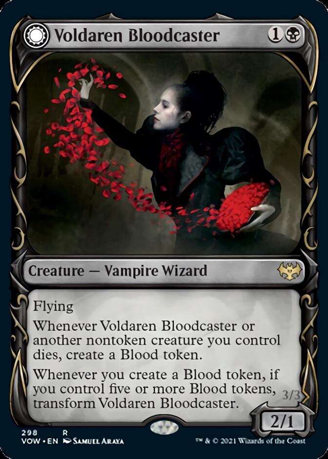 Voldaren Bloodcaster // Bloodbat Summoner (Showcase Fang Frame) [Innistrad: Crimson Vow] | North Game Den