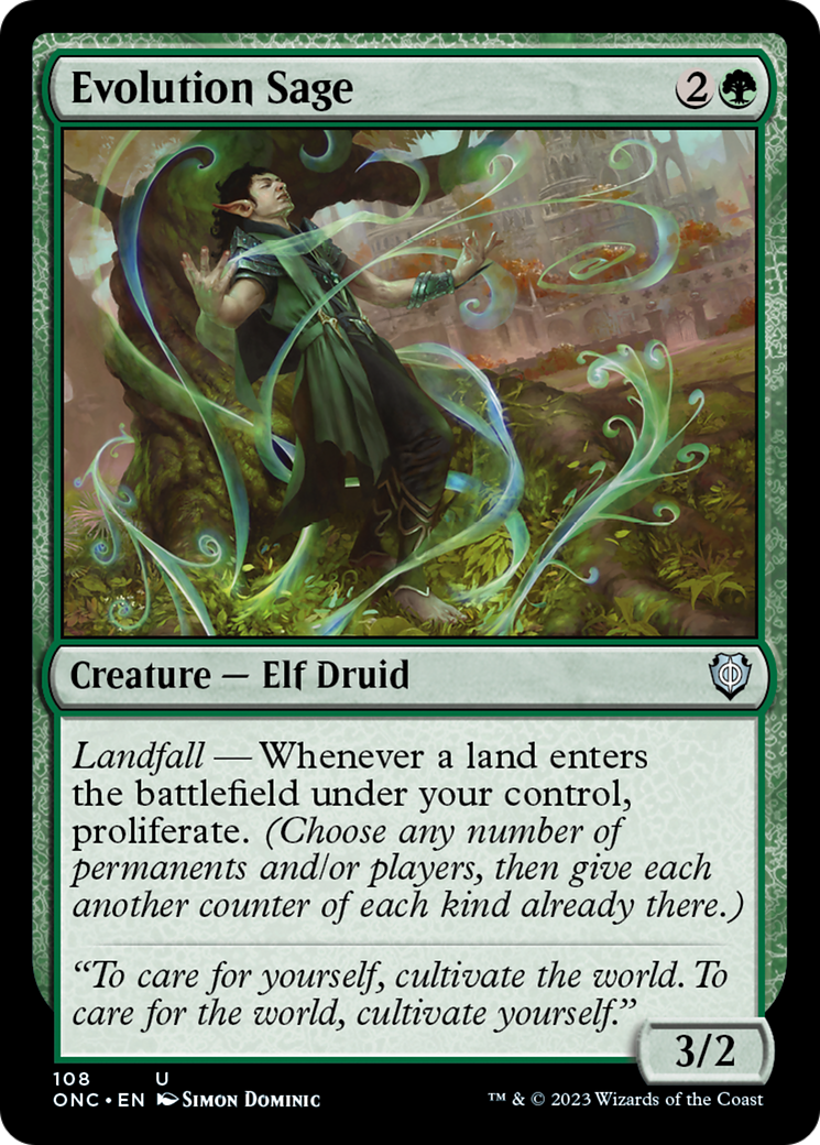 Evolution Sage [Phyrexia: All Will Be One Commander] | North Game Den