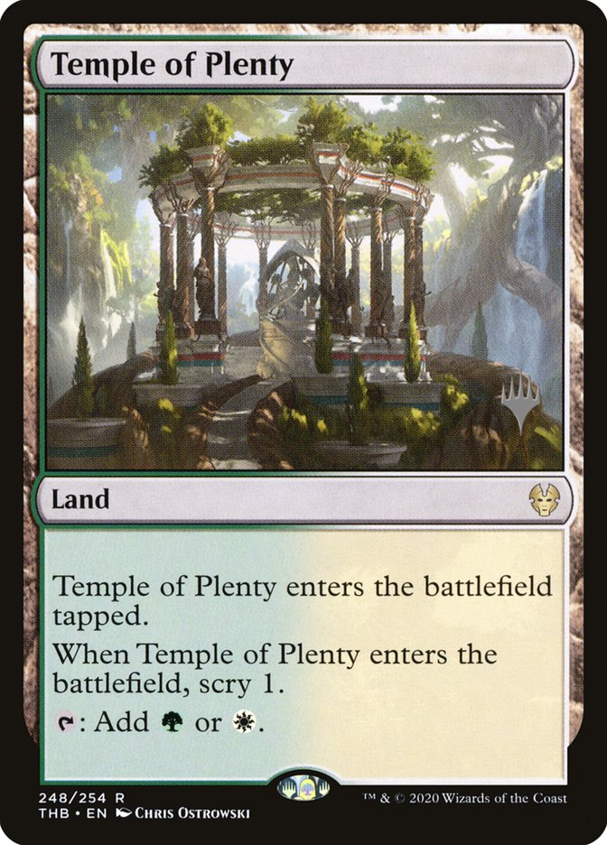 Temple of Plenty (Promo Pack) [Theros Beyond Death Promos] | North Game Den