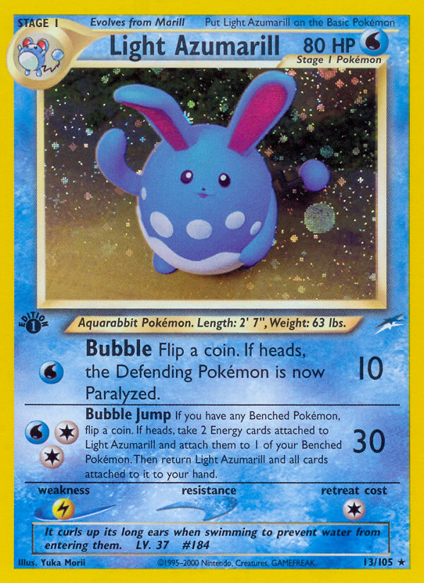 Light Azumarill (13/105) [Neo Destiny 1st Edition] | North Game Den